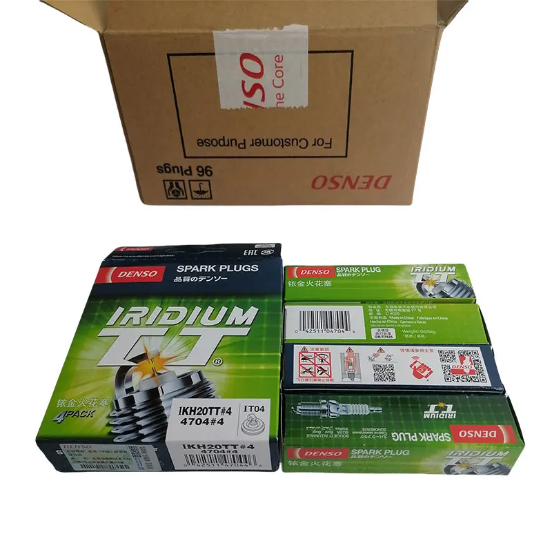 Original DENSO Iridium TT Spark Plug Car IKH20TT 4704 For Honda Lexus Mitsubishi Toyota Volvo 90919-01191 12290-RW0-003