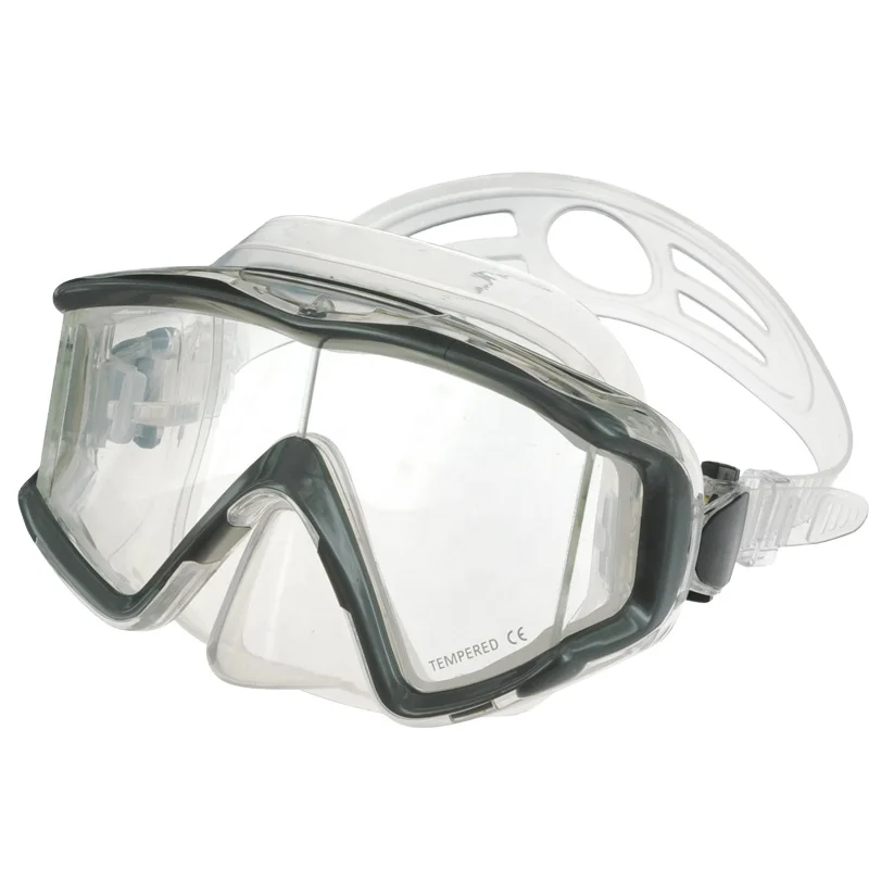 Оборудование для дайвинга с тремя линзами, закаленное стекло, сверхнизкий объем, маска для подводного плавания