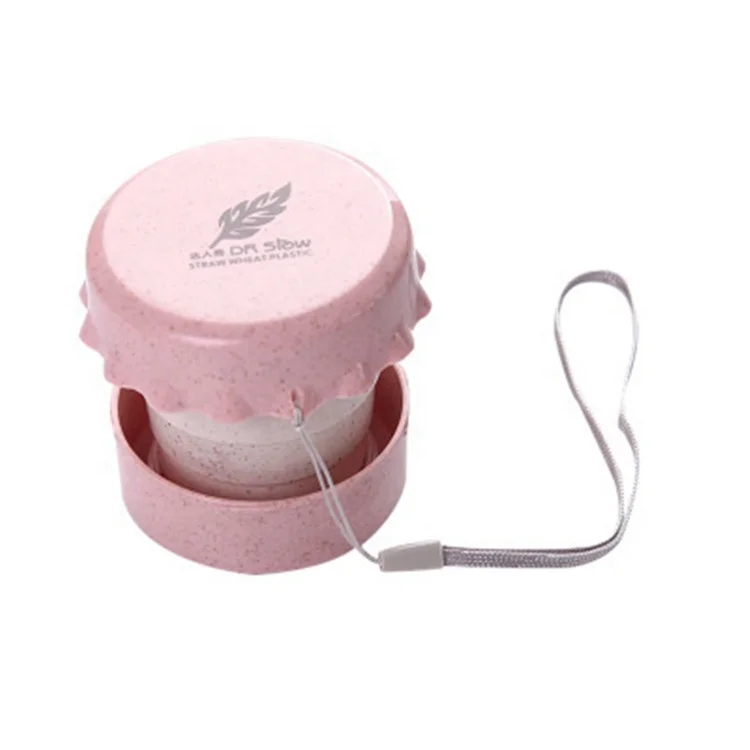
Eco Friendly Logo Customized Wheat Straw Mug Portable Travel Coffee Collapsible Cup with Lids 