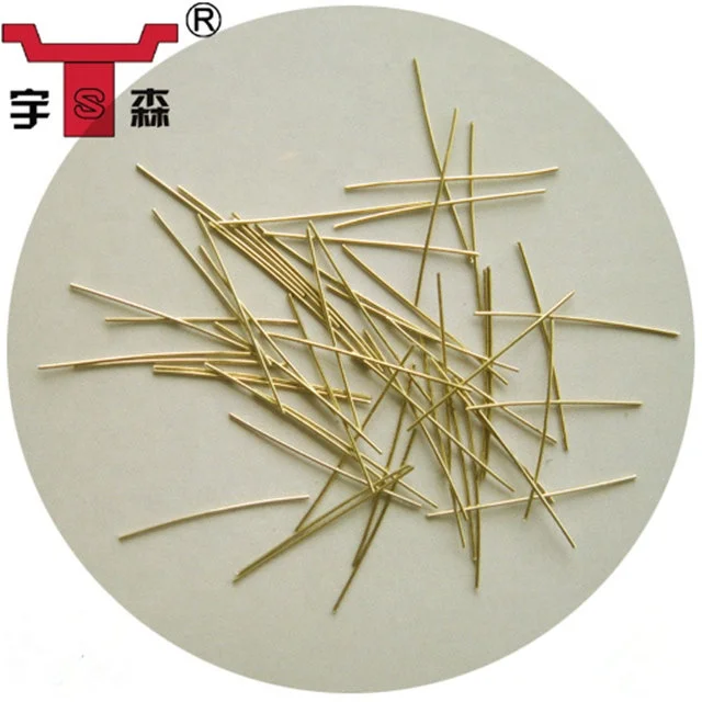 2500Mpa Micro Copper Coated Steel Wire 0.2mm 0.22mm Steel Fiber Factory For Jointless Industrial Floor