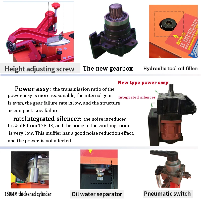 Heavy duty pneumatic single cylinder truck tire changer manual tire changing machine