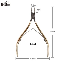 Professional manicure pedicure stainless steel rainbow nail clipper/nail art cuticle nipper/nail cuticle cutter