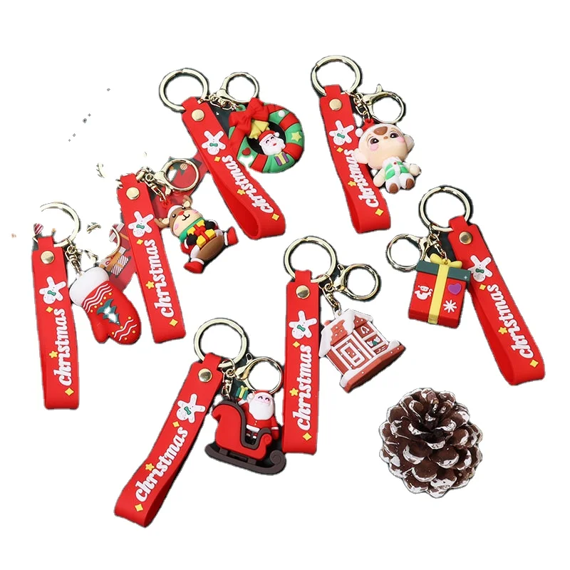 Christmas Keychain Purse Bag CarKey Backpack Charm Pendant Keychain Christmas Accessories Gift for Girl Woman Lady