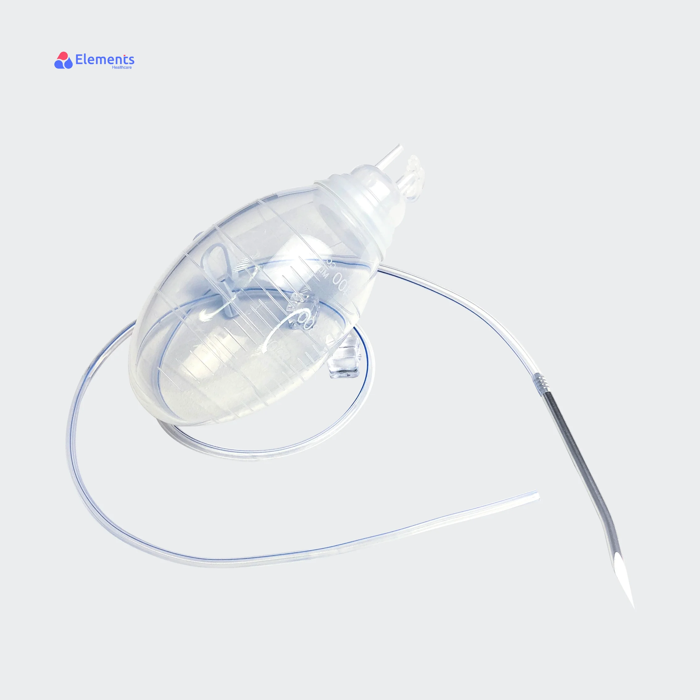 CE/ISO Silicone Medical Closed Wound Drainage System Jackson Pratt Wound Drain With Negative Pressure Suction Reservoir