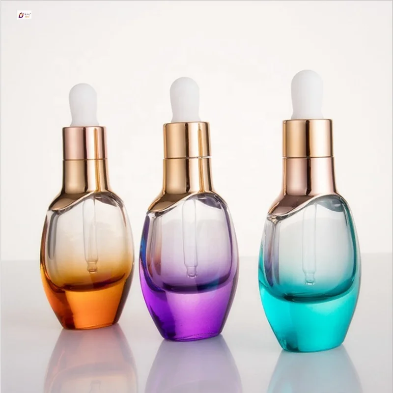 Fancy custom 30ml dropper bottle pipette cosmetic packing containers in bulk