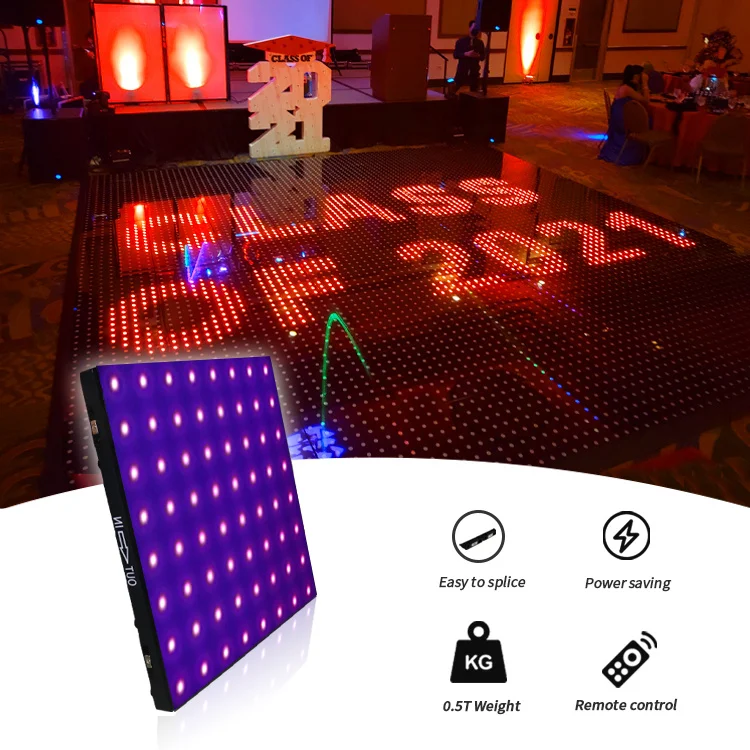 Hot Sale Wireless Smd5050 Rgb Led Digital Dance Stage Lamp Indoor Stage Platform With Lights Wedding Led Dj Stage Light