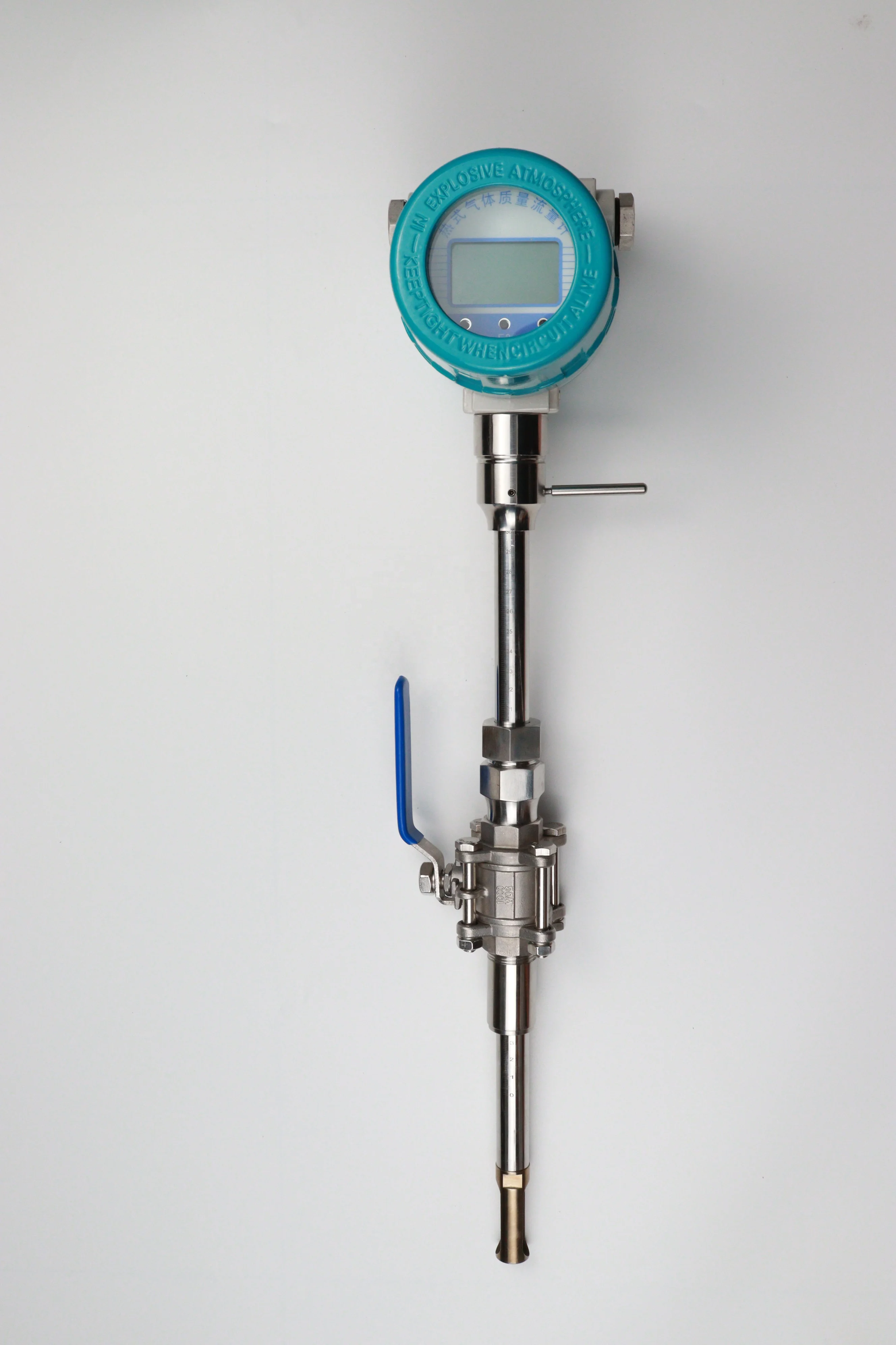 DN25 CE approved nitrogen compressed air heliums China thermal mass gas flow meters sincerity gas flow meters