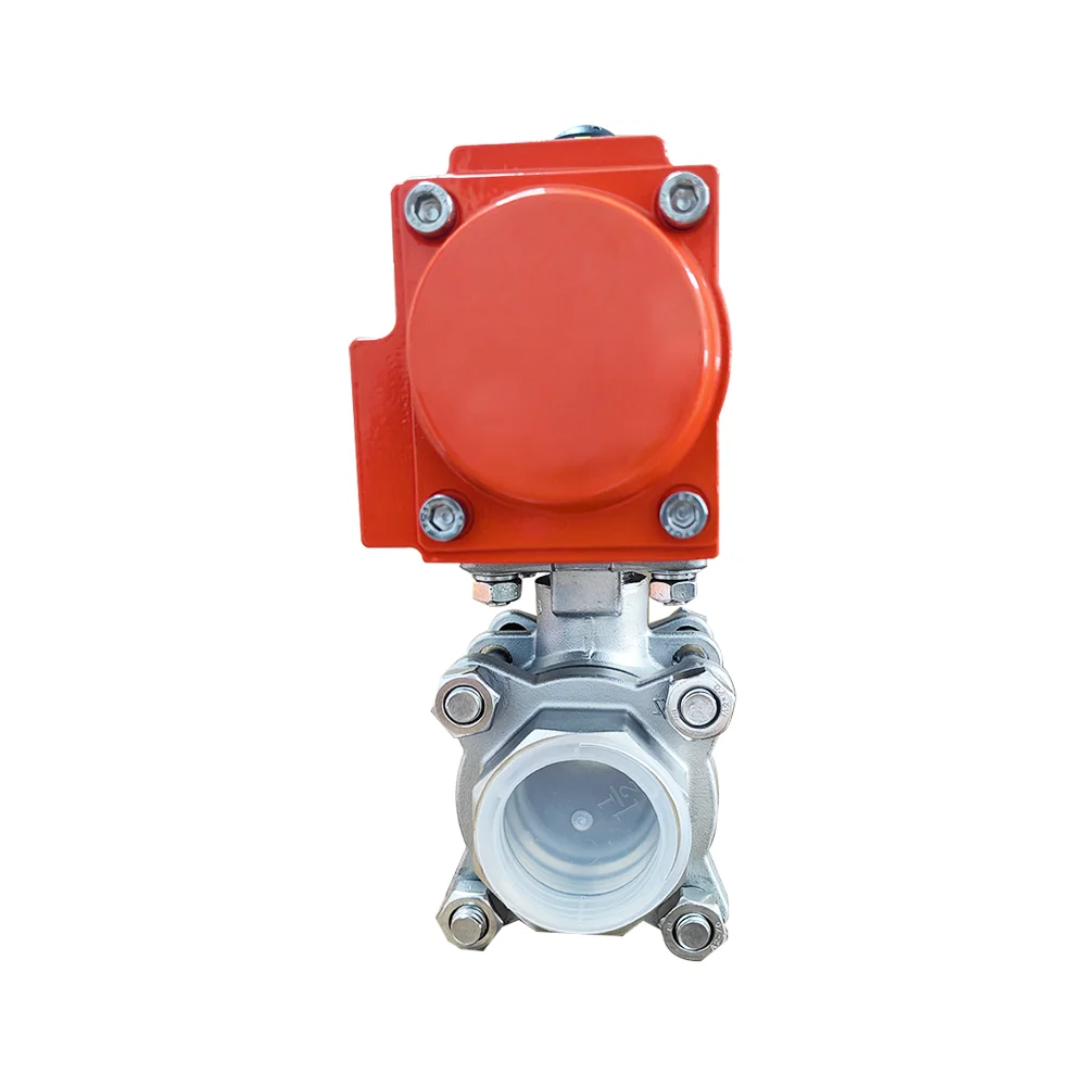 Atmospheric steam floating ball valve stainless steel high platform pneumatic flange ball valve