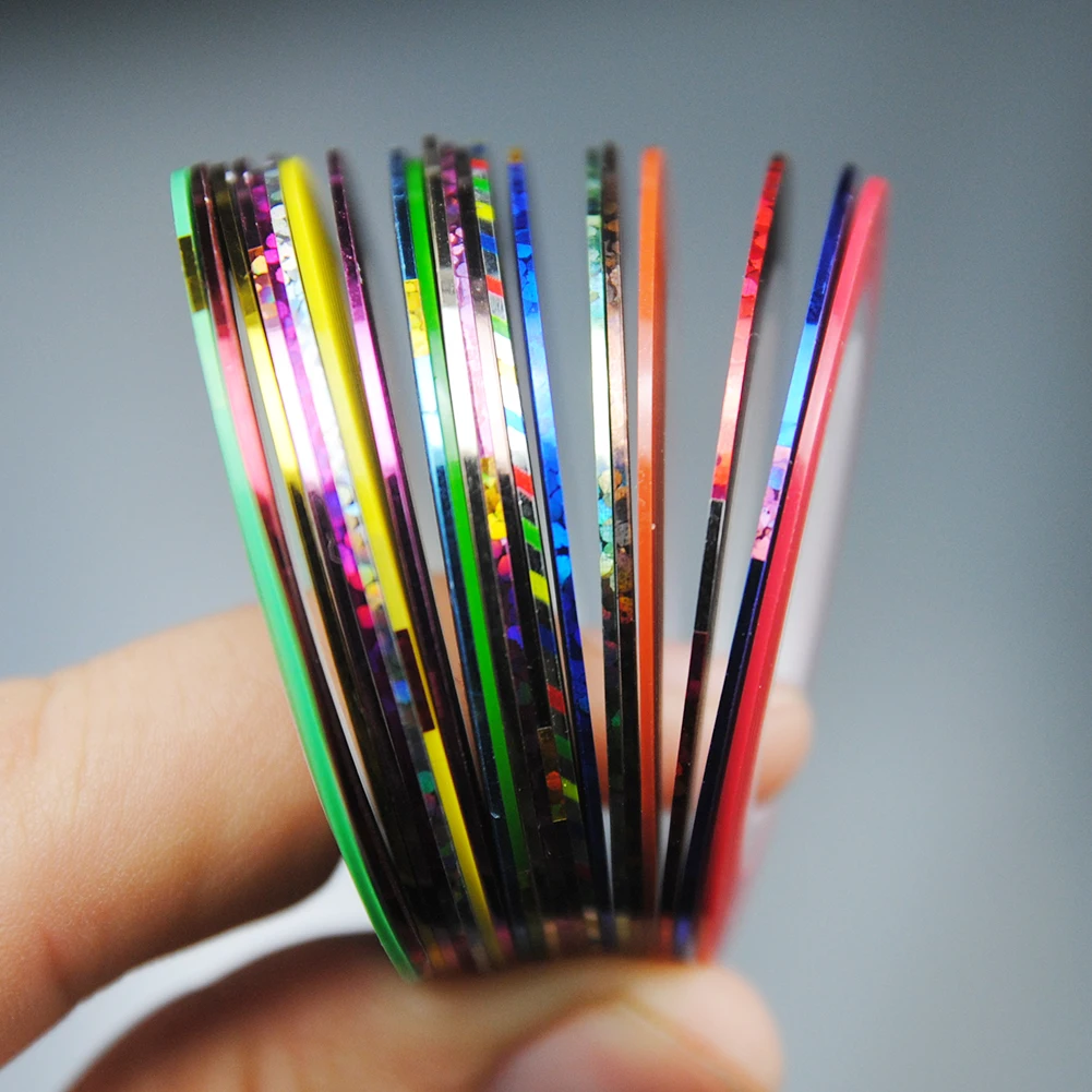 DIY 2023 Golden/Silver wholesale Two Colors Strip Sticker For Nail Art Nail DIY Designs or Salon use