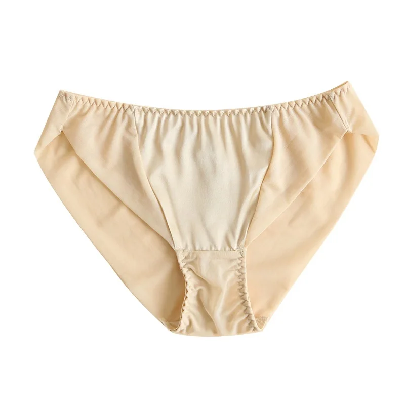 Mulberry silk underwear women seamless middle waist underwear breathable