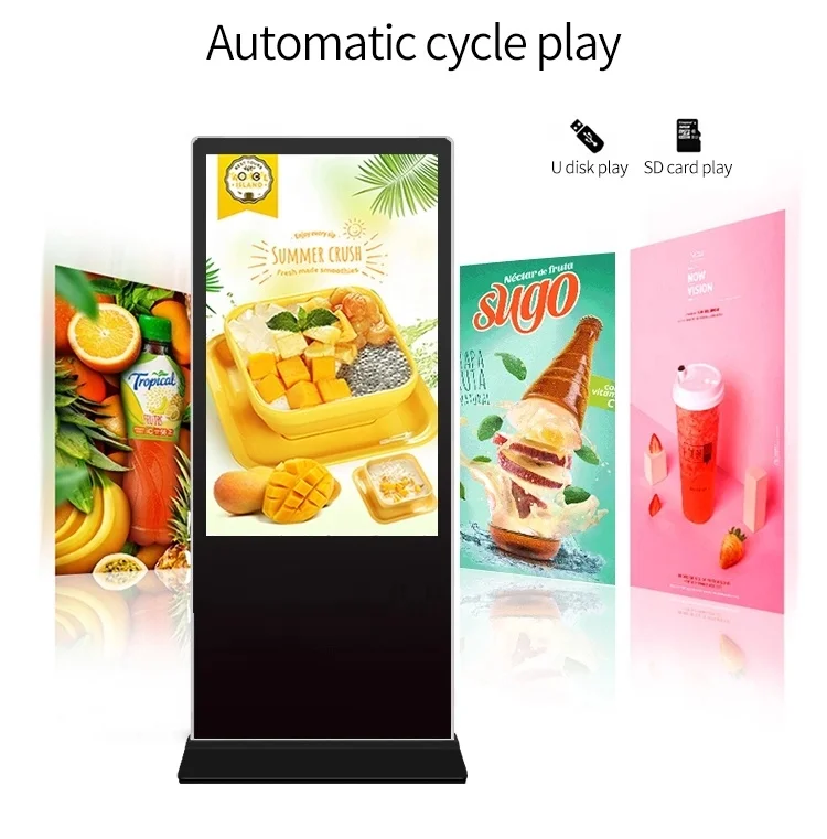 Affiliate program 43 inch indoor lcd panel Floor Stand Lcd Digital Signage player,LCD Advertising Screens Factory Price