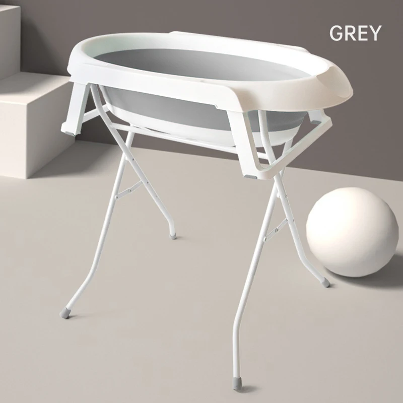 hot selling New design foldable newborn baby bathtub with stand holder bath for best baby bath