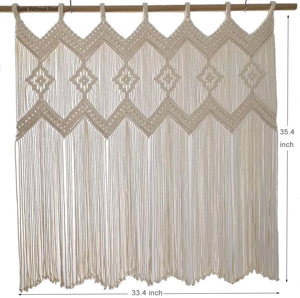 Занавеска макраме для двери разделитель комнаты тканый настенный гобелен украшение спальни двери/окна свадьбы