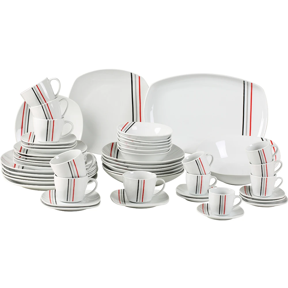 
Europe Style Dinning Ceramic Square Dinnerware set 