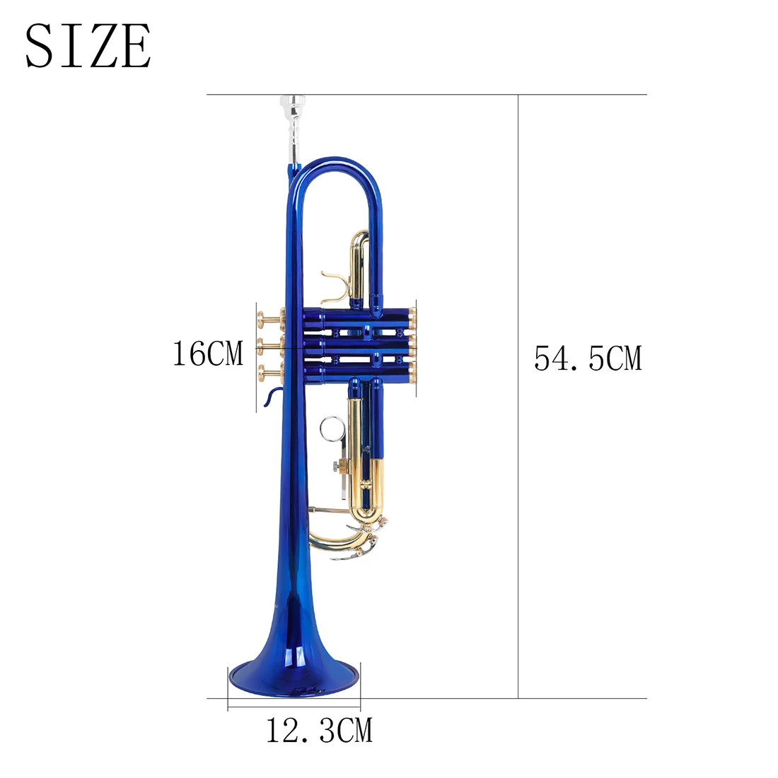 SLADE new product wholesale OEM brand color brass tube Bb gold piston high quality trumpet with box set