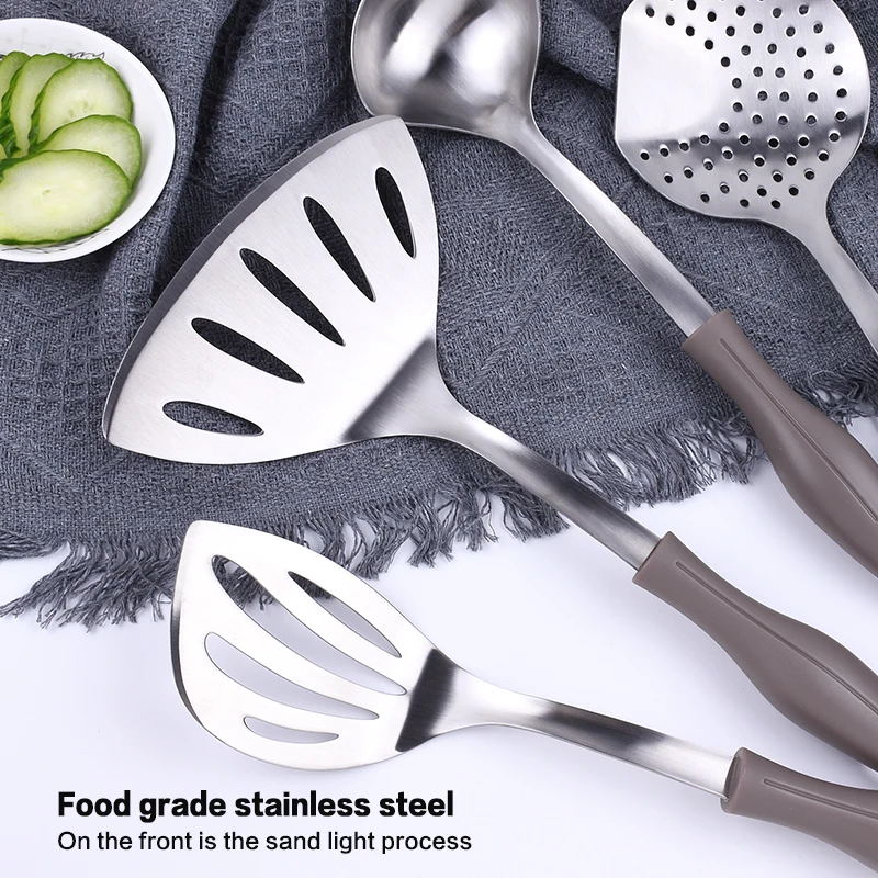 Wholesale Stainless Steel Kitchen Utensils Set PP handle kitchenware cookware cooking utensils set