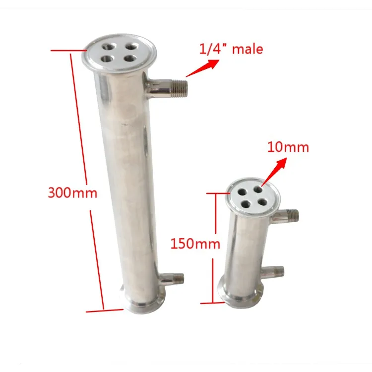Sanitary SS Distilling Reflux column with inner tube for heat exchanger
