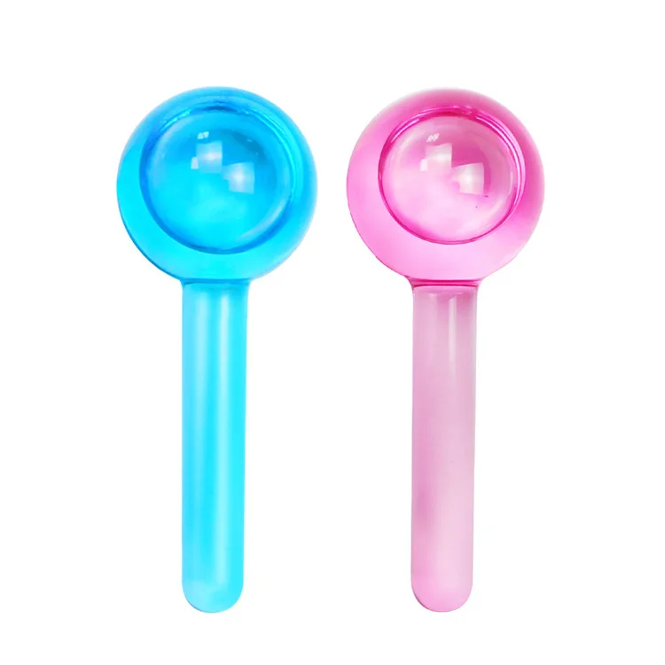 Reduce Puffiness Headaches Enhance Circulation Complexion Cooling Glass Massager Skin Cold Facial Frozen Cryo Roller Ice Globes