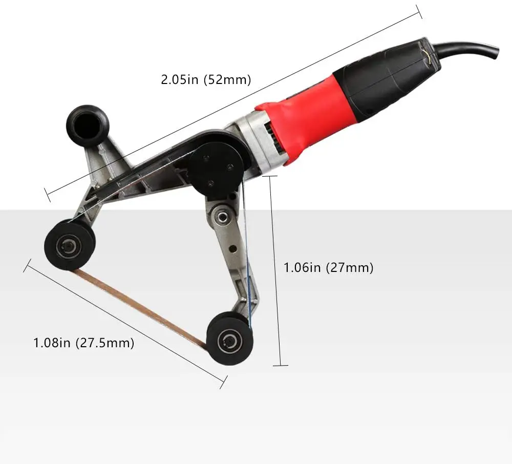 110V 800W Stainless Steel Pipe Tube Polisher Sander with Alumina Oxide Sanding Belt