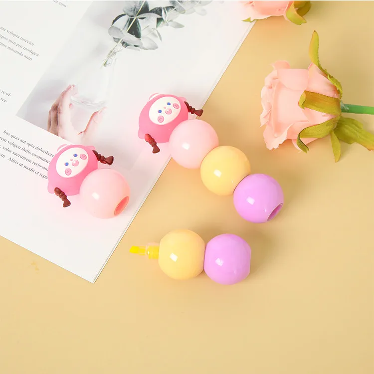 Cute high performance gorgeous glitter marker pastel color permanent marker pen splice quick-drying highlighter marker pen