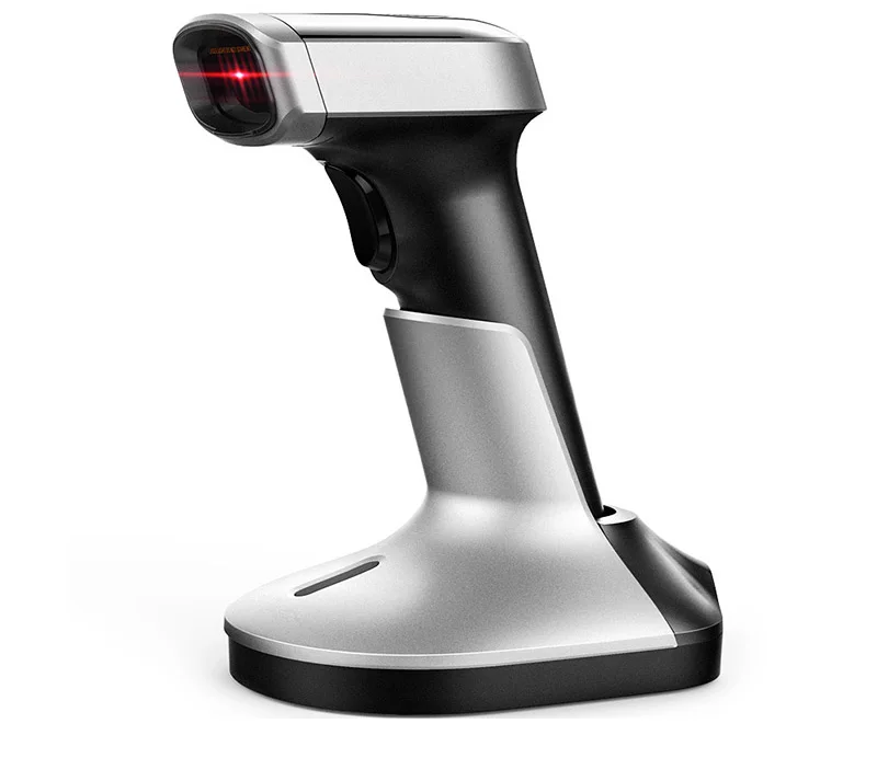 Wireless 2d Portable Barcode Scanner With Charging Dock, Rechargeable, Remote Transmission Distance