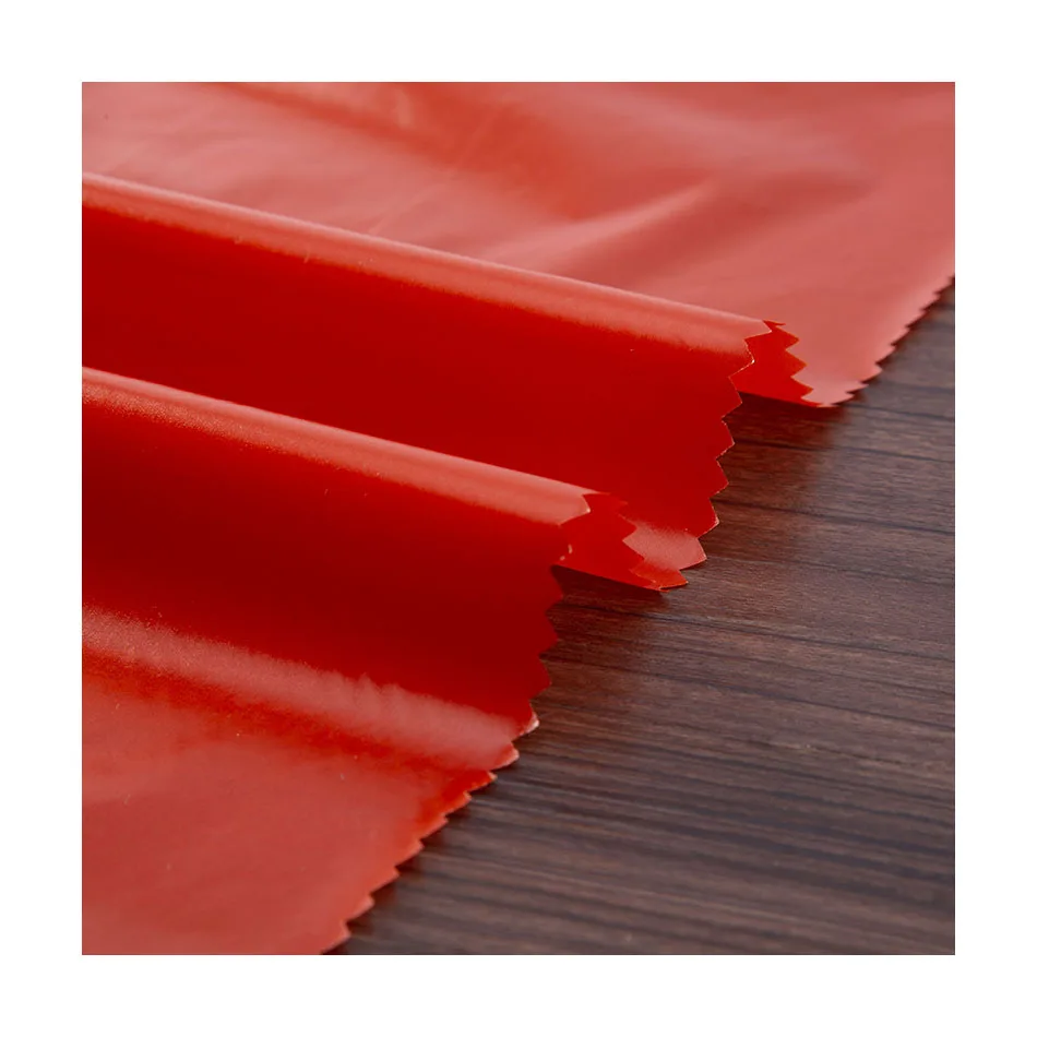 380T блестящая искусственная кожа, нейлоновая тафта, лакированная кожа с защитой от пуха, нейлоновая тонкая и легкая для пухового пальто