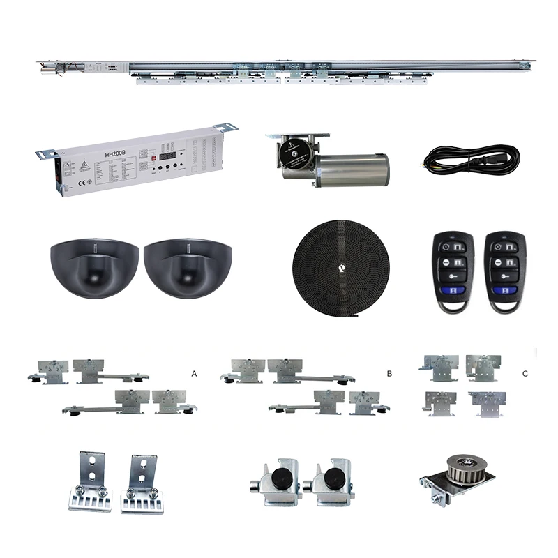 Turtech/Doortec DTSC3000 featuring dual-opening automated telescopic sliding glass sensor doors with overlapping function