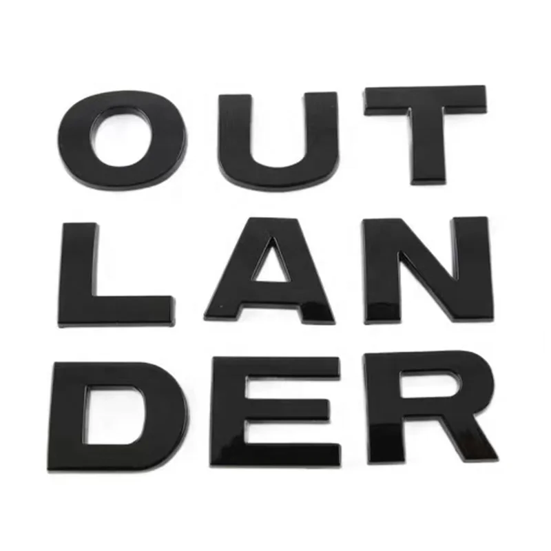 Car Parts Hood Emblem Logo Bonnet Badge Sticker Compatible With Mitsubishi Outlander 2023 Black Chrome