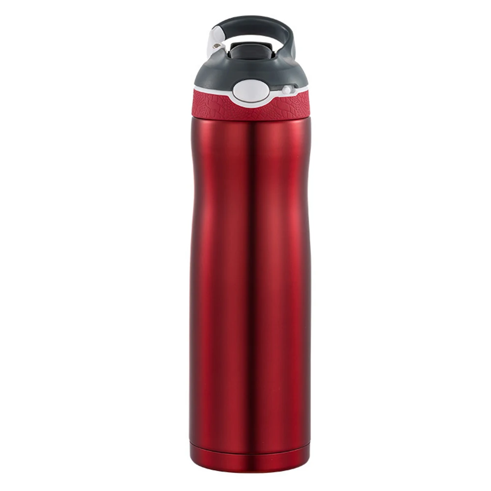 600ML Pop-up lid hiking outdoor straw cup water bottle water 316 stainless steel vacuum insulation bottle