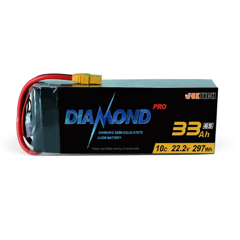 Custom Diamond Pro 310wh/kg Series 6S 12S 14S 22000mAh 25000mAh 30000mAh 33000mAh Semi Solid State Batteries Li-ion Battery Pack