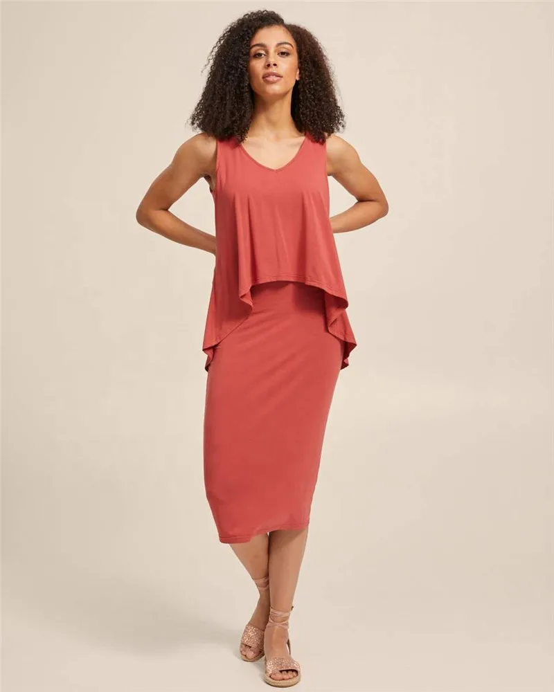 Wholesale Hot Sale Soft Breathable Maternity Clothing Nursing Friendly Women Casual Breastfeeding Bamboo Nursing Dress