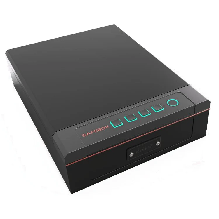 Hot Sale Black Laptop Size Professional Modern Security Digital Passwords Hotel Safe Locker Box with Key gun box