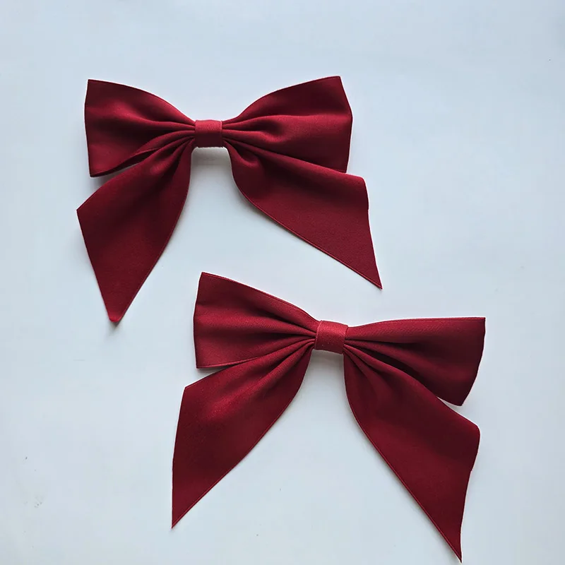 SLBRIDAL Handmade Ins Style Satin Butterfly Bowknot Girls Hair Clip Barrettes Bridal Wedding Hair Accessories Women Jewelry