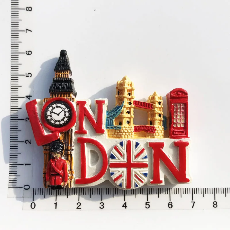 Custom London Personalized Souvenir Poly resin Fridge Magnets Customized Country Gift Magnet Souvenir
