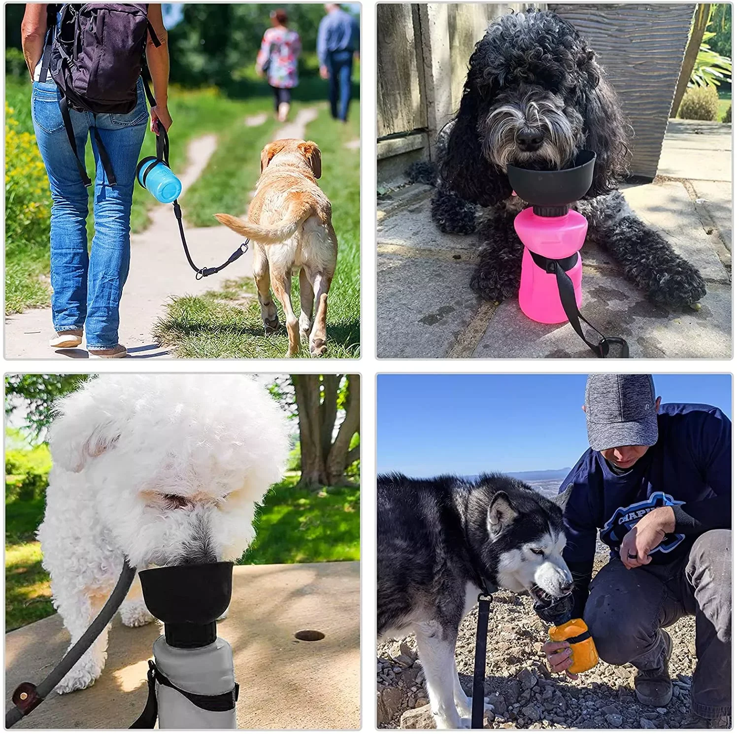 Pet Water Bottle Portable Collapsible Travel Foldable 520ml Dog Drinking Water Dog Water Bottle
