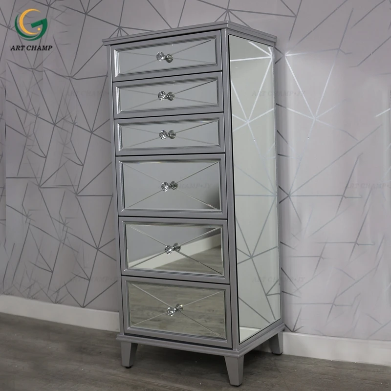 Saltire home furniture wood chest of drawers antique mirrored tallboy furniture