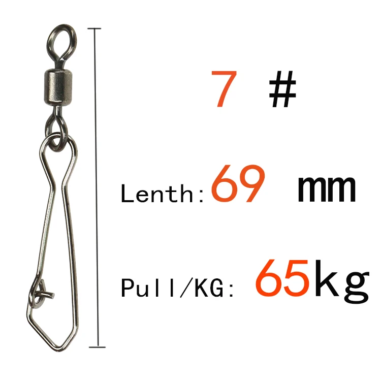 Easy to use quick tool free  Fishing swivels with Hooked Snaps