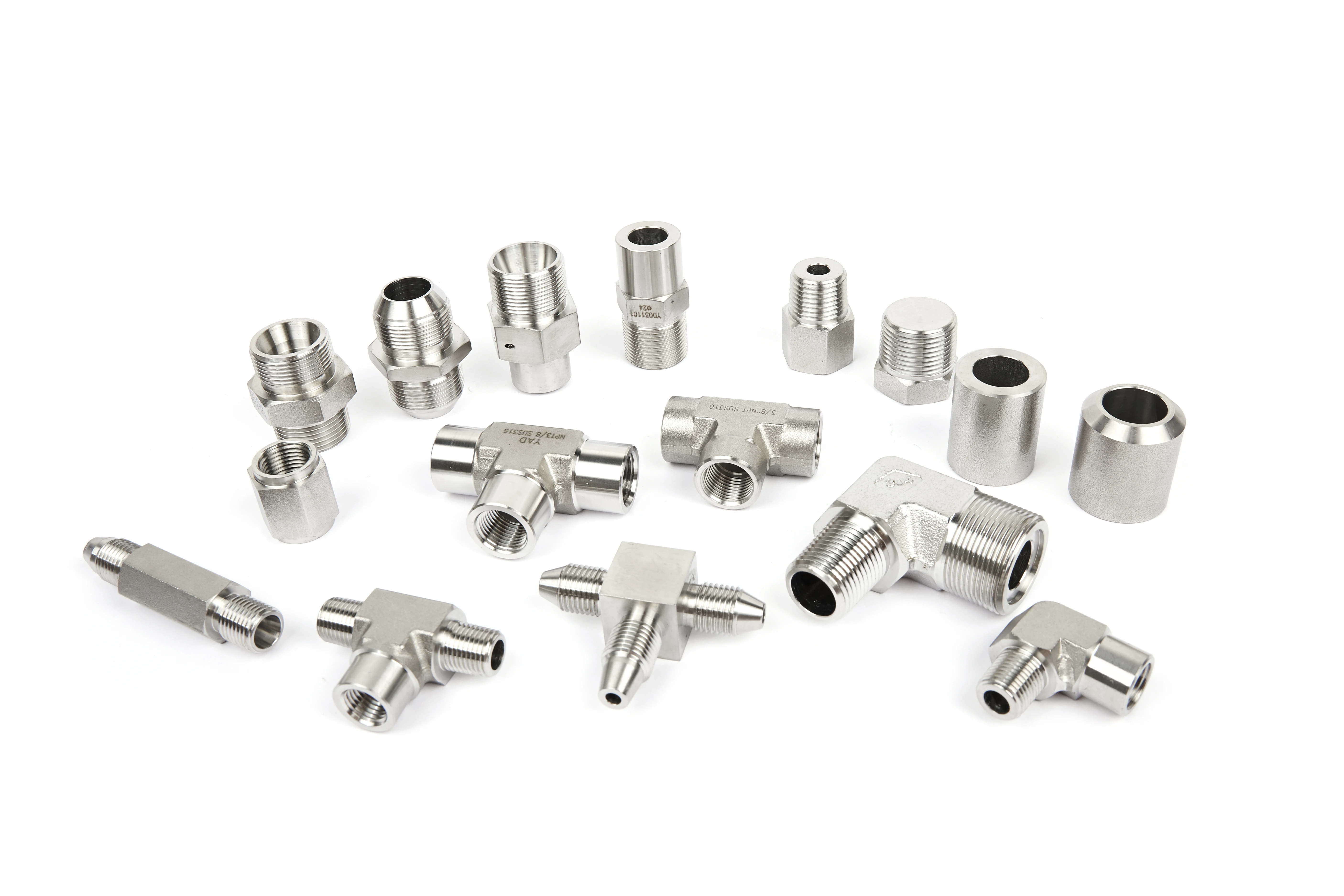 YAD-LOK Instrument pipe fittings Hexagon Nipple Different size 1/8 to1 NPT male thread stainless steel 304/316/316L