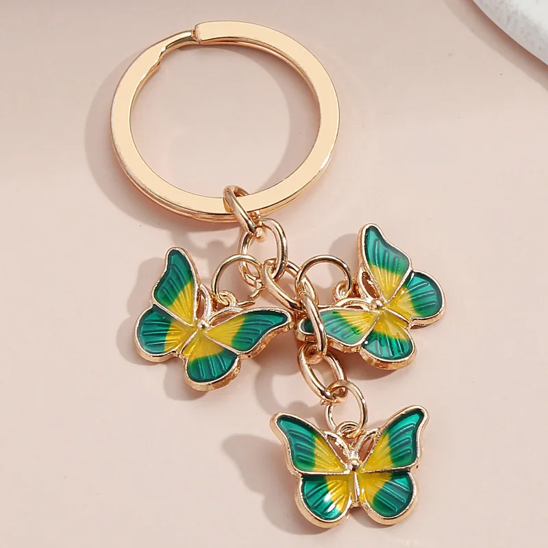 Wholesale Free Sample Customizable Butterfly Shape 3D Girl Metal Keychain