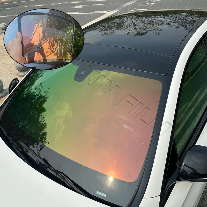 New Arrival Chameleon Window Films Self-Adhesive Front Windshield Windscreen Blue Purple Green Red Chameleon Window Tint Film