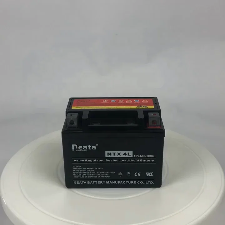 NTX 4L 12V 4AH 6mf4l Valve Regulated Sealed Lead Acid Battery for Electric Motorcycle