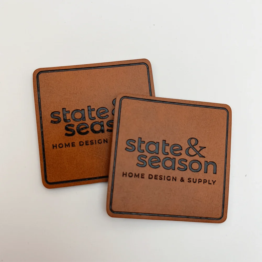 Customization Jeans Silk Screen Printing Leather Label