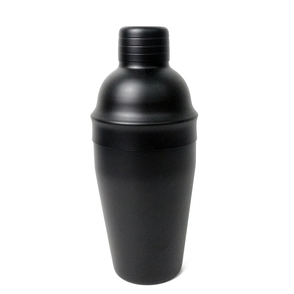 Premium Quality 550ml Matte Black Stainless Steel Martini Alcohol Bar Cocktail Shaker for Home Bar