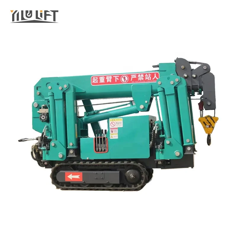 Mini Mobile Spider Crane Outdoor Constructions Hydraulic Lifting Spider Tracked Crane Materials Machinery
