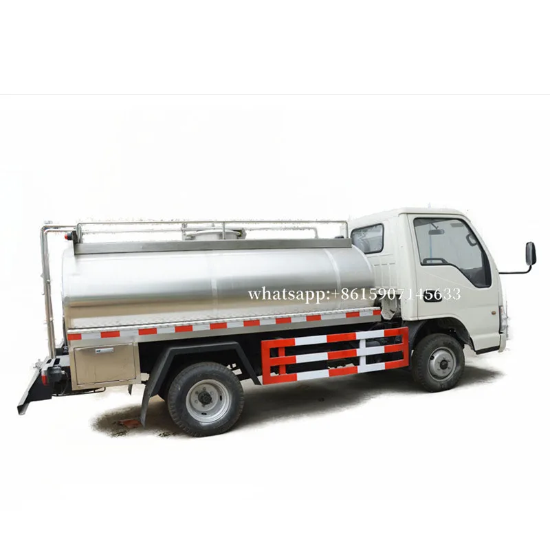 ISUZU 4x2 Small Stainless Steel Milk Tanker Truck 4000 Liter Capacity for Sale