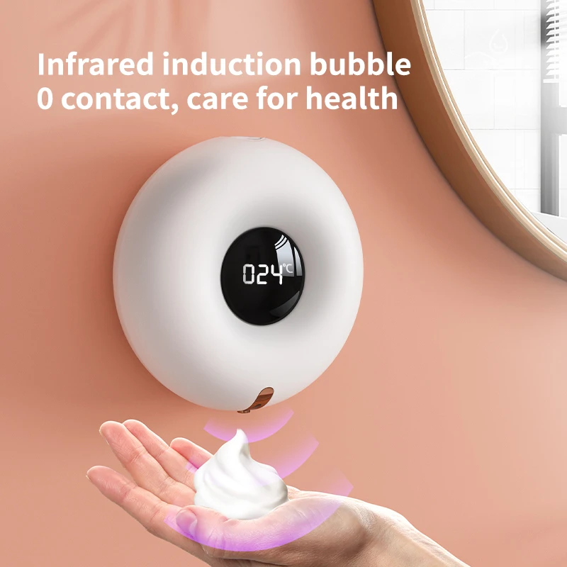 Youpin Creative Donuts Automatic Induction Foaming Hand Washer LED Display Infrared Sensor Wall Mount Soap Dispenser For home