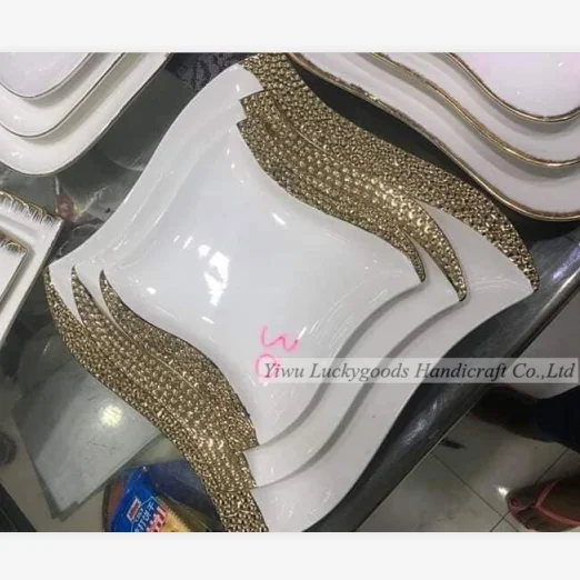 
 LK20190921-05 10 дюймов белые керамические тарелки для свадебной вечеринки Таблица использования  