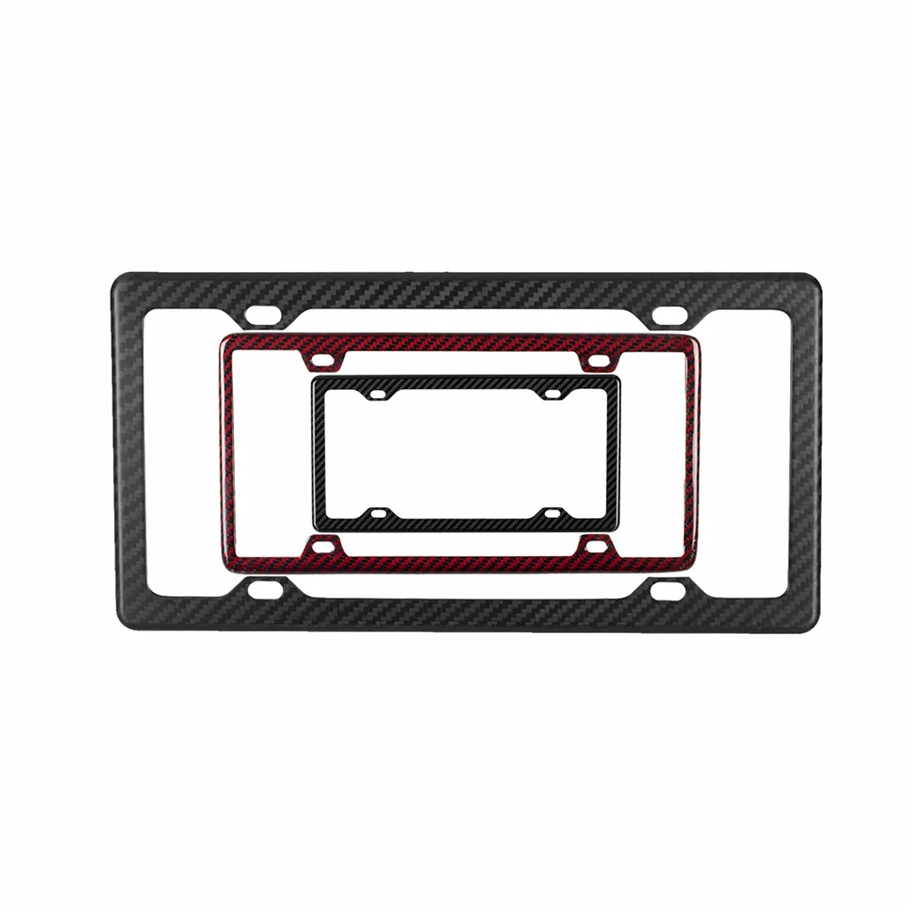 OEM carbon fiber plate Matte Gloss Finish Carbon Fiber License Plate Frame