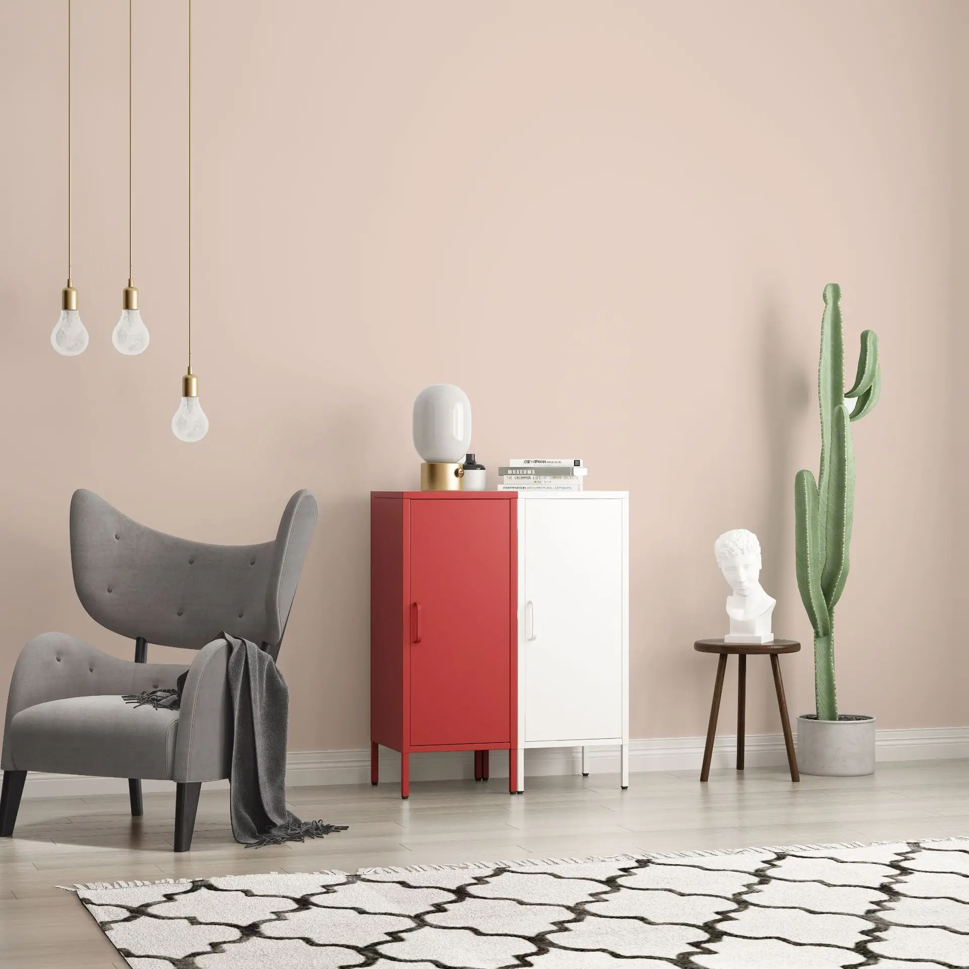 Small Home Storage Living Room Furniture Set Customizable Beside Table