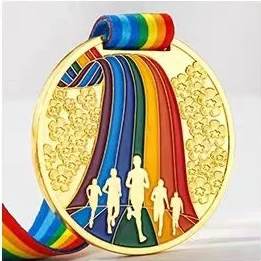 Manufacturer Design Your Own Custom Medal Zinc Alloy Gold Silver Bronze Metal Award Sports Medal with Ribbon